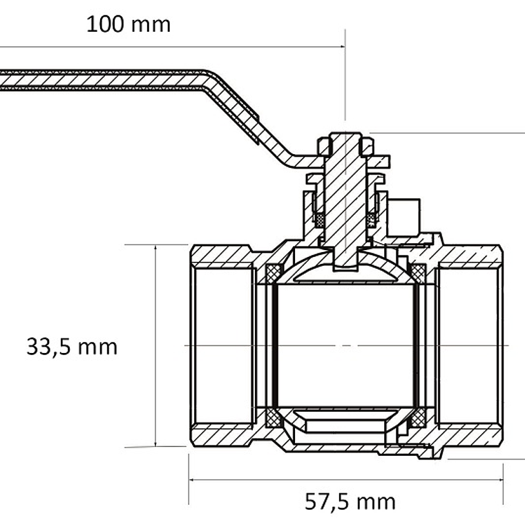 Válvula Bola Pesada 3/4
