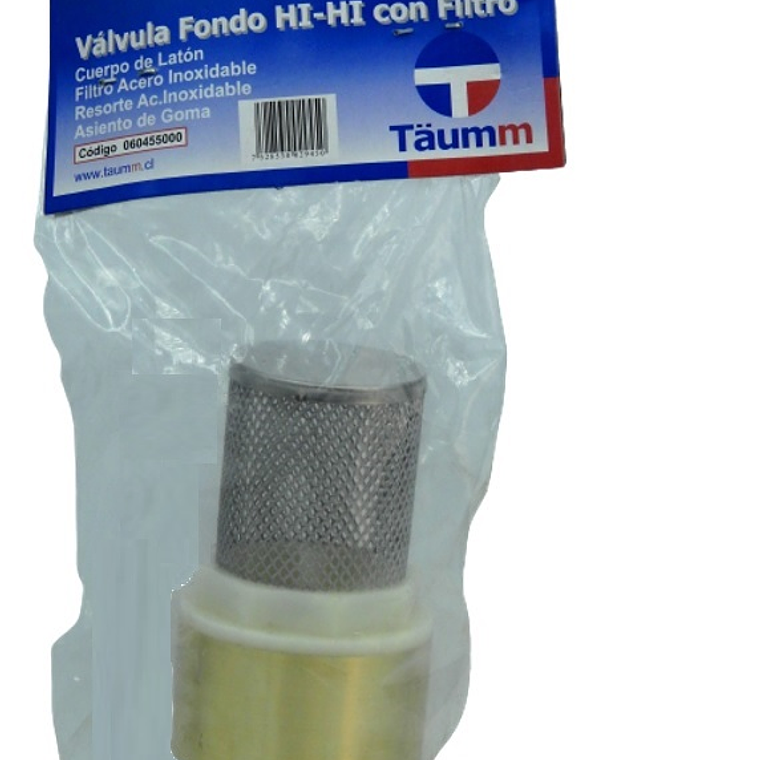 Válvula Fondo Filtro Acero Inox.1
