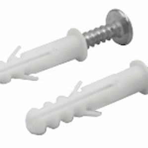 2 tornillos y tarugos p/ Acces. Pared