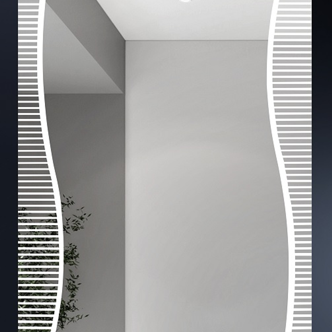 Espejo 60x90 Rectangular Franjas Onda 1