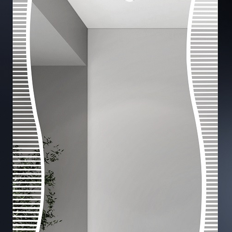 Espejo 60x90 Rectangular Franjas Onda 1