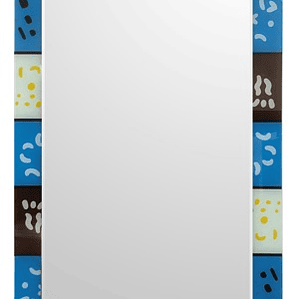 Espejo 60x90 Rectangula Borde AzulCelest