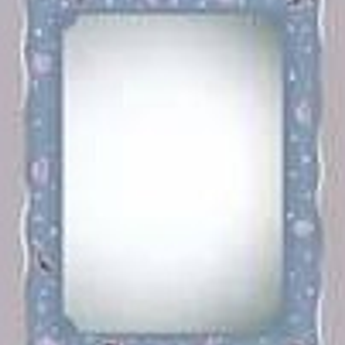 Espejo 70x90 Rectangular Borde Celeste 1