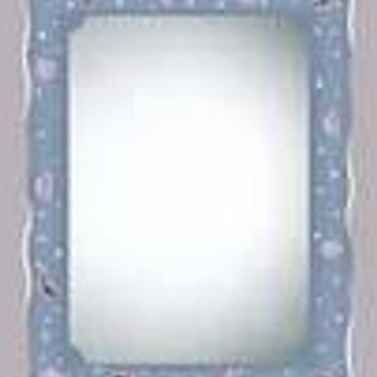 Espejo 70x90 Rectangular Borde Celeste 1