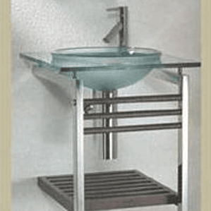 Cubierta 60x80 Cristal 2 patas y grilla