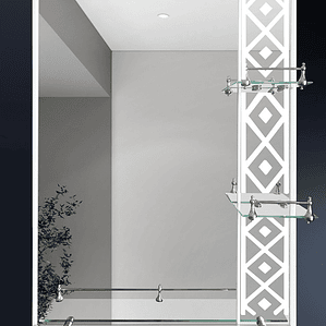 Espejo 80x60 c/Repisas (abajo y 2 lado)