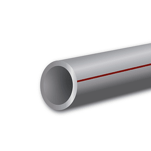 TUBERÍA PP-R, S-3.2, PN16 – 6 MTS, LÍNEA ROJA – 110mm