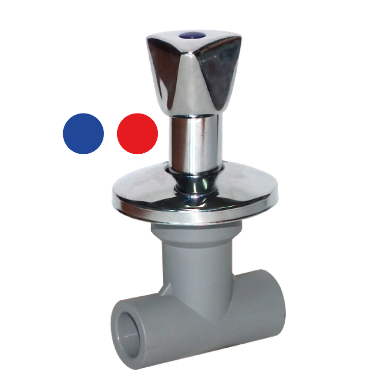 LLAVE DE PASO METÁLICA / VASTAGO LARGO – 25mm 1