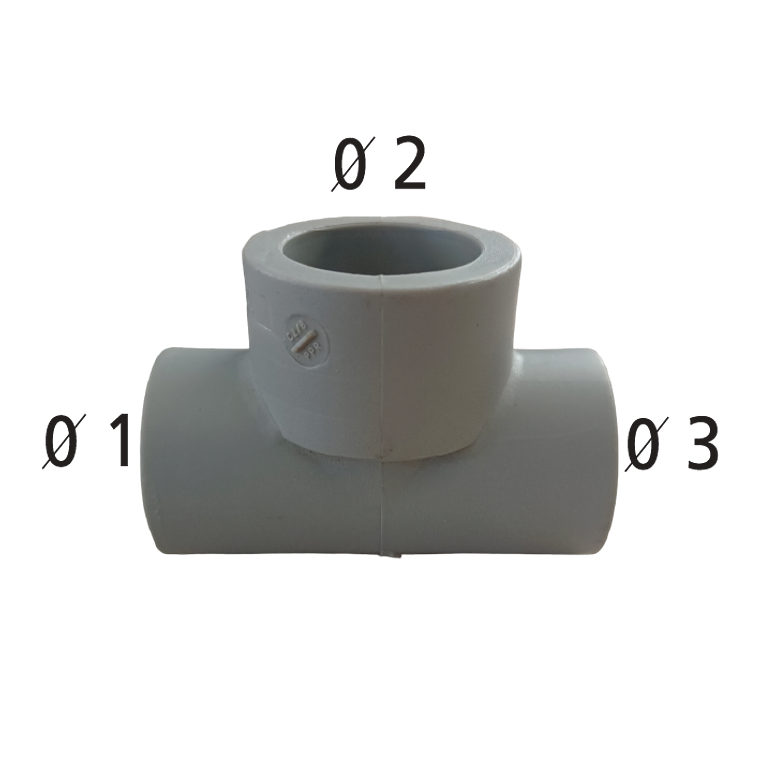 PPR FT TEE RED 75 x 50 x 75 I 1