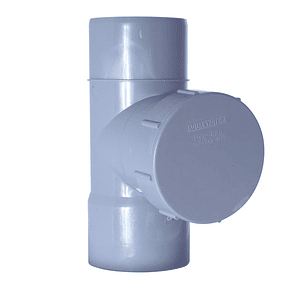 TEE REGISTRO SANITARIO GRIS – 110mm