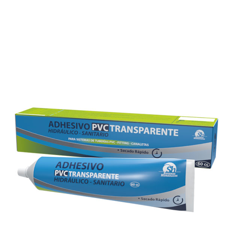 ADHESIVO PVC/SECADO RÁPIDO/TRANSPARENTE – Pomo 60cc 1