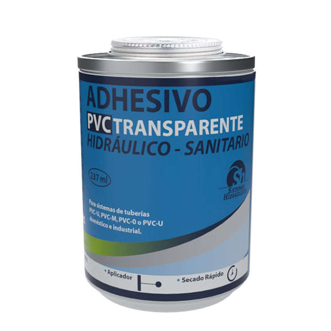 ADHESIVO PVC SECADO RÁPIDO/TRANSPARENTE – Tarro 237cc 1