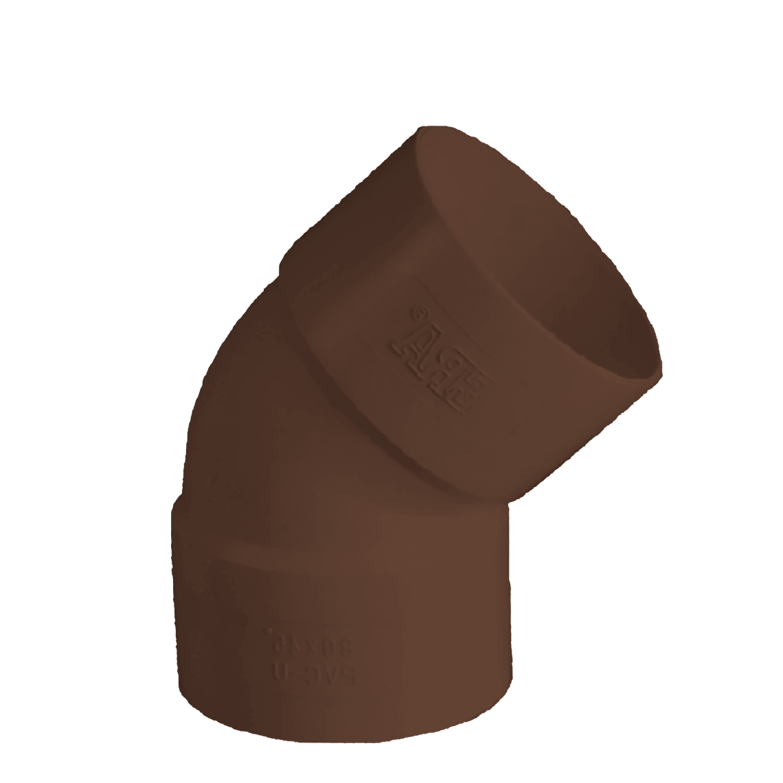 CODO 80mm x 45º MARRÓN 1
