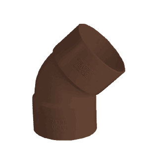 CODO 80mm x 45º MARRÓN