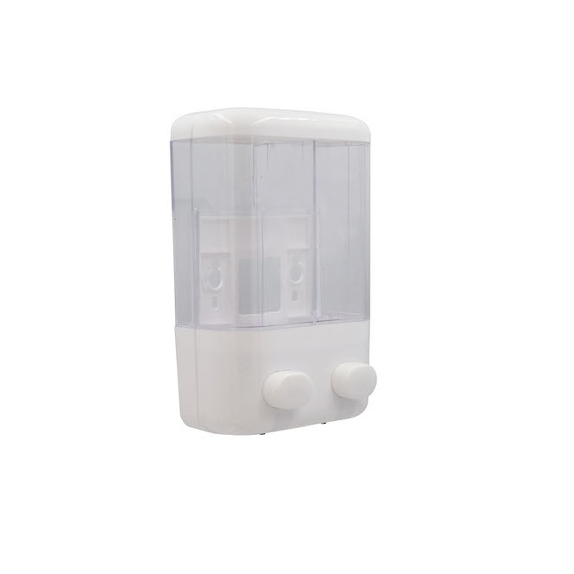 Dispensador Jabón Plástico Blanco Doble 1