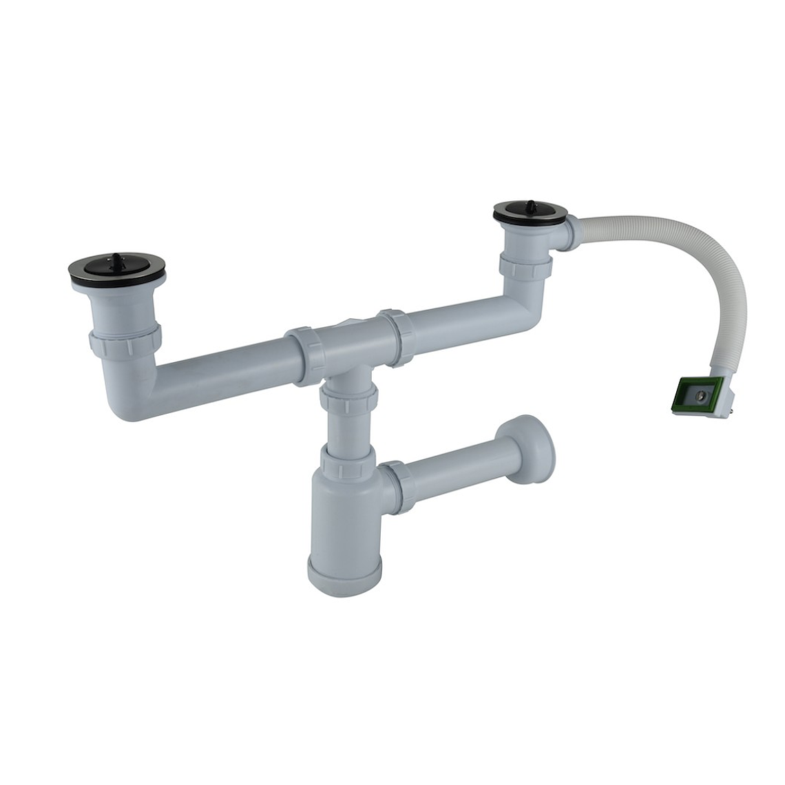 Set Desagüe 1.1/2 Doble /Sifón Rebalse 1