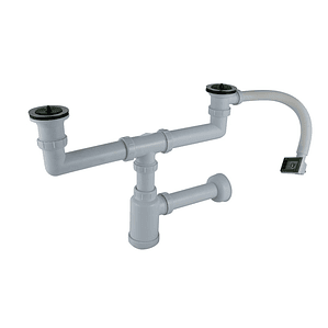 Set Desagüe 1.1/2 Doble /Sifón Rebalse