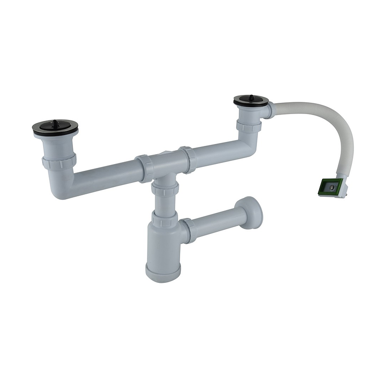 Set Desagüe 1.1/2 Doble /Sifón Rebalse 1