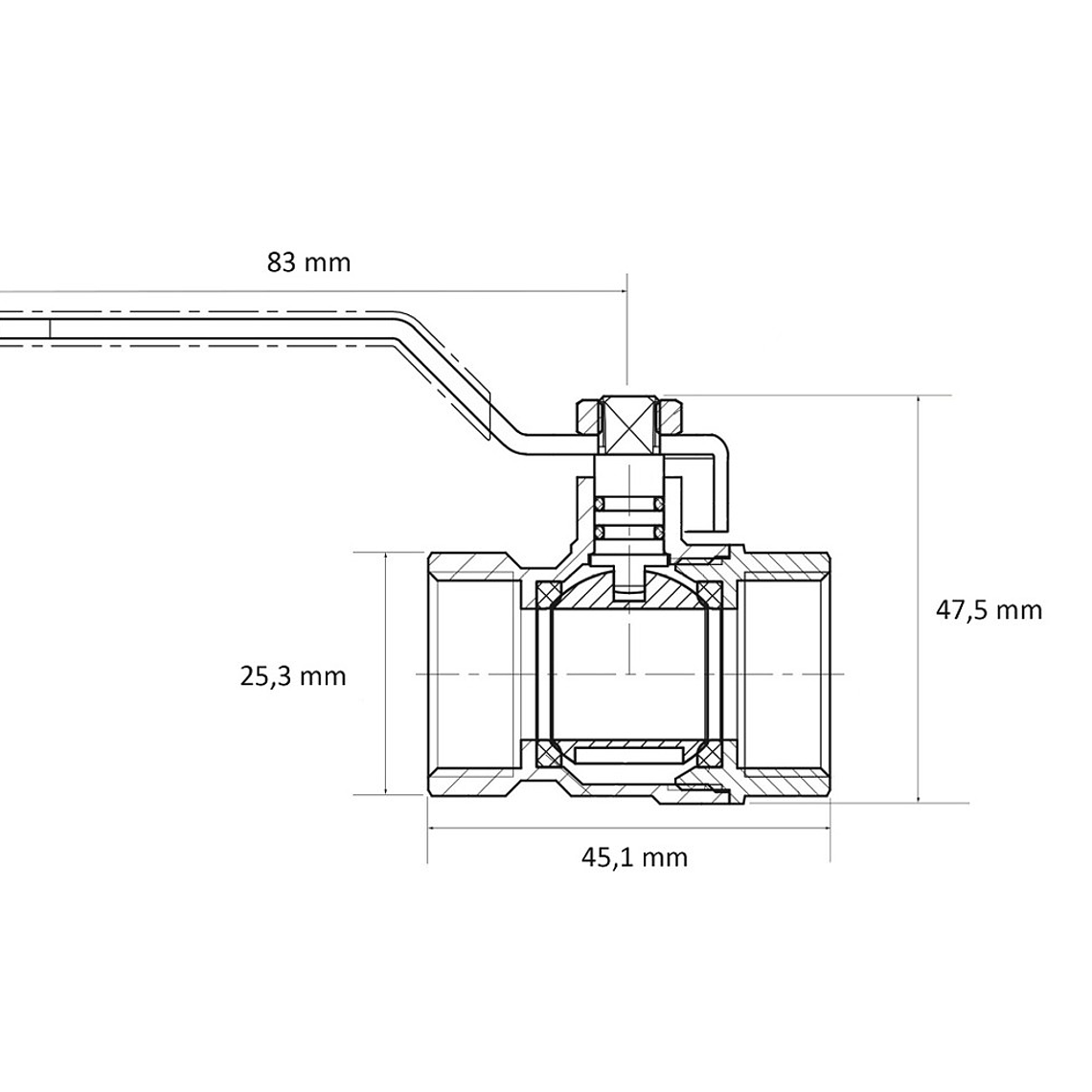 Válvula Bola Otra 1/2