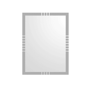 Espejo 60x80 Rectangular 4 Franjas Azul