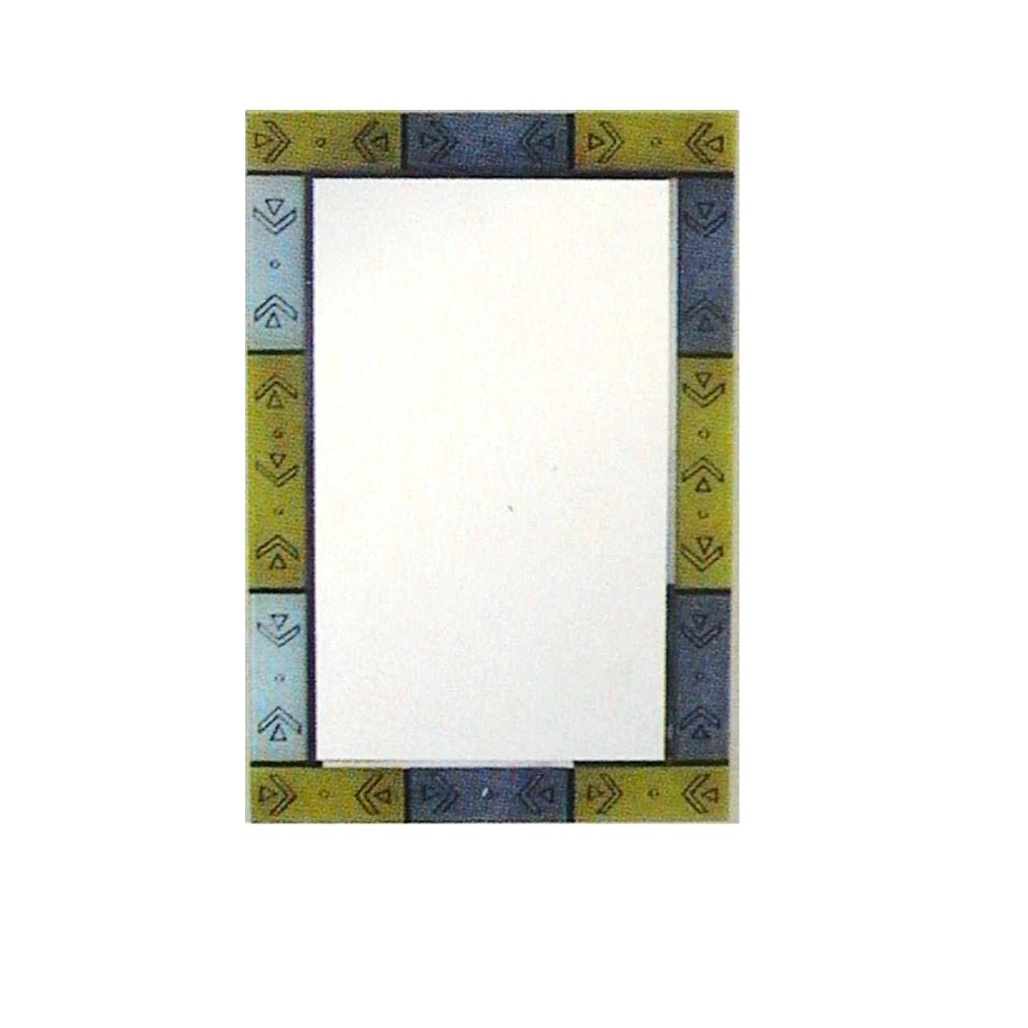 Espejo 60x90 Rectangular Ocre-Celeste 1