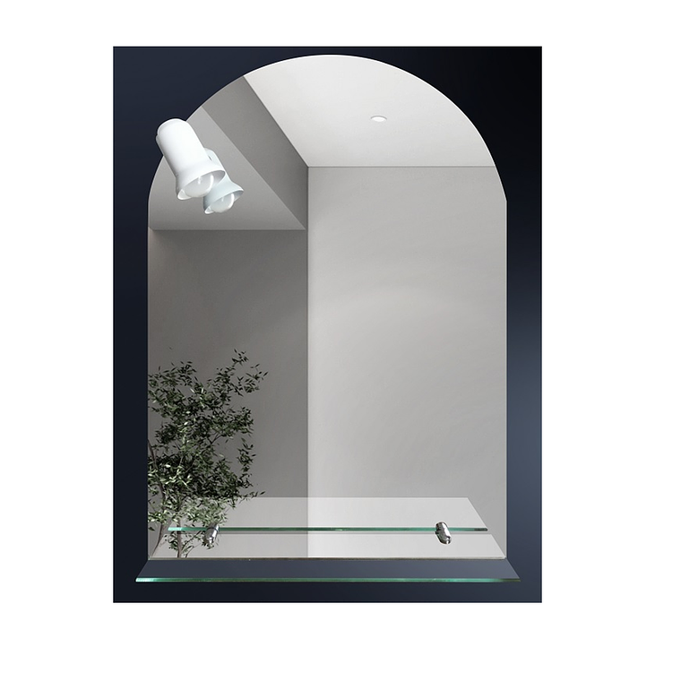 Espejo 50x70 Ret-1/2 Pt. /Repisa y luz 1