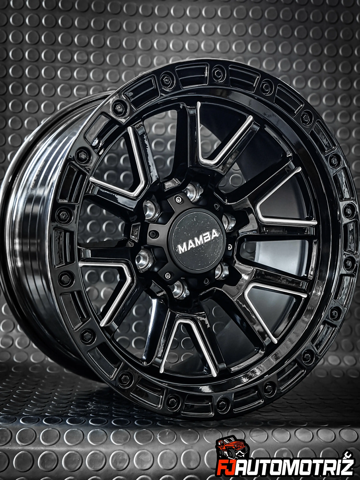 LLANTAS 17x9 6x139.7 ET = 0 Mamba Negra Brillante  ( SET 4 UN) 2