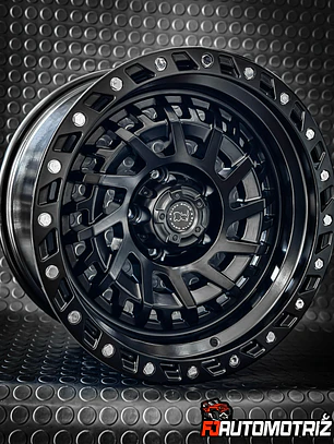  Llantas 17x9 5x127 ET = 0 Negro Mate ( SET 4UN )  