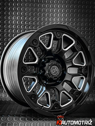 LLANTAS 17X9 6X139.7 ET 0 BLACK RHINO NEGRO MATE ( SET 4 UN )