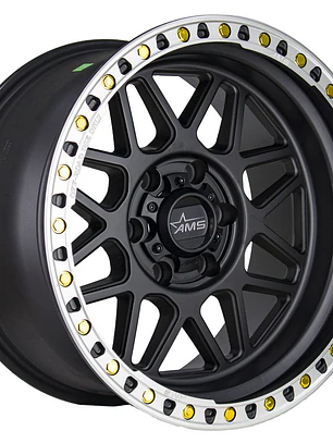Llantas AMS 17x9 6x139.7 ET‑15 negro mate ( 4 Llantas )