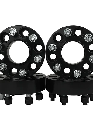 Desplazadores 6x139.7 -  2 pulgadas color negro con centrador ( 4 UNIDADES)