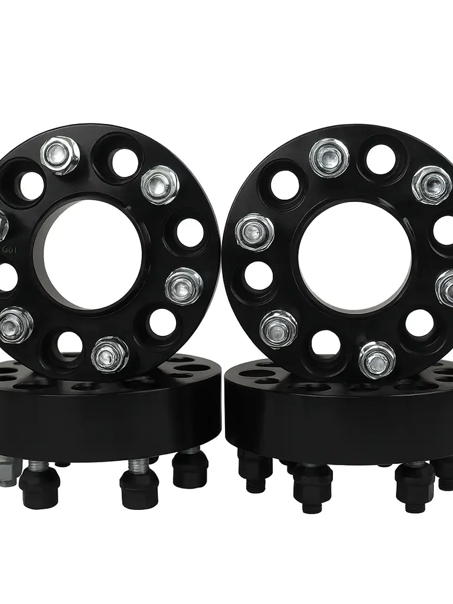 Desplazadores 6x139.7 -  2 pulgadas color negro con centrador ( 4 UNIDADES) 1