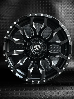 Llantas 17x9 6x139.7 Et -12 Fuel Negro-Mecanizado ( 4 Llantas )