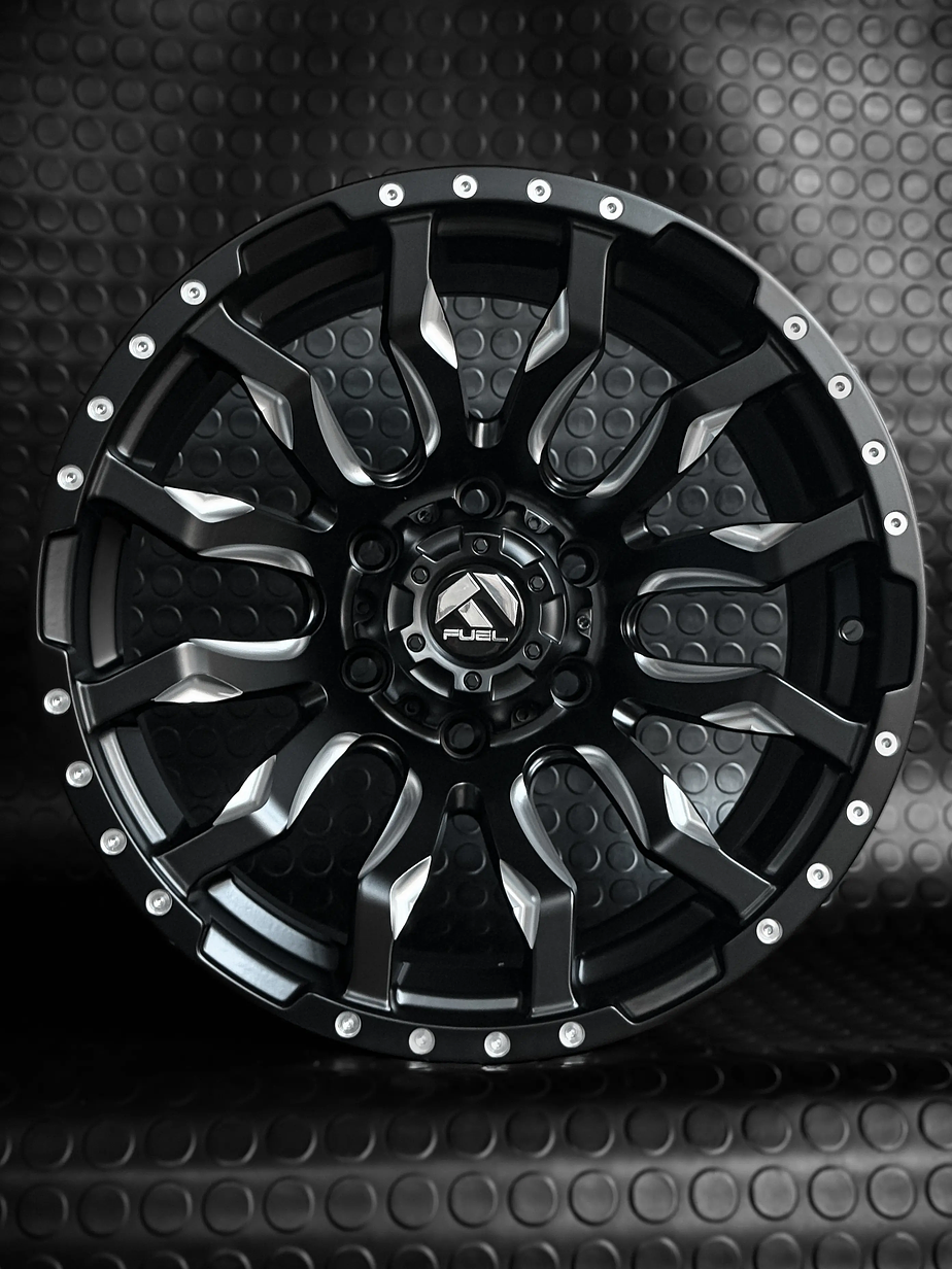 4 Llantas 17x9 6x139.7 Et -12 Fuel Negro-Mecanizado 2