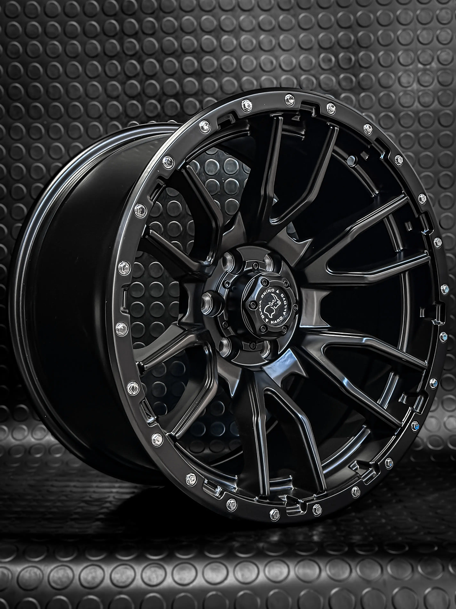 4 Llantas 17x9 5x120 BlackRinho ET 0 Negro Mate 4