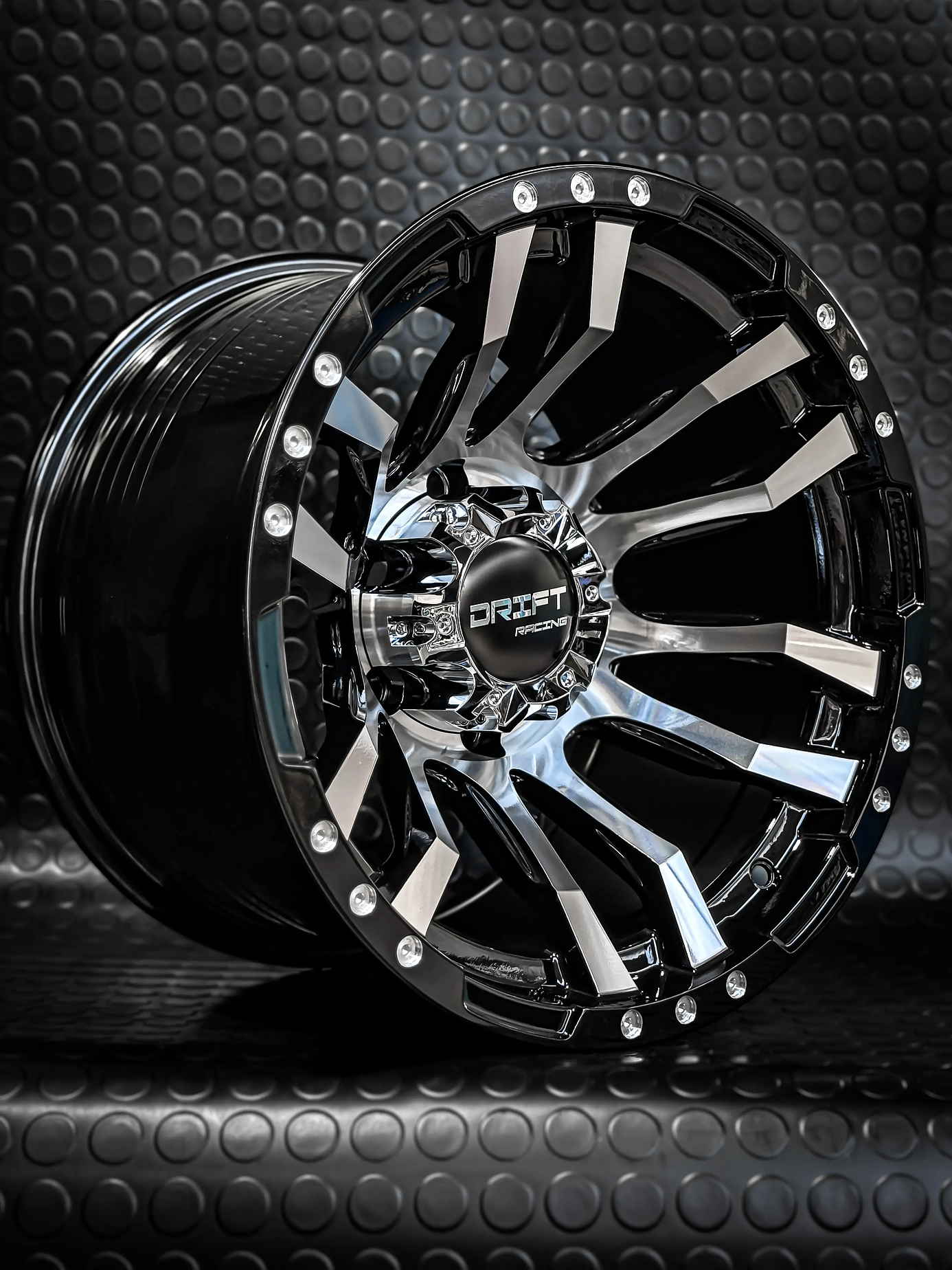 4 Llanta 16x10 6x139.7 ET -44 Negro Gloss + Cromado Drift R 3
