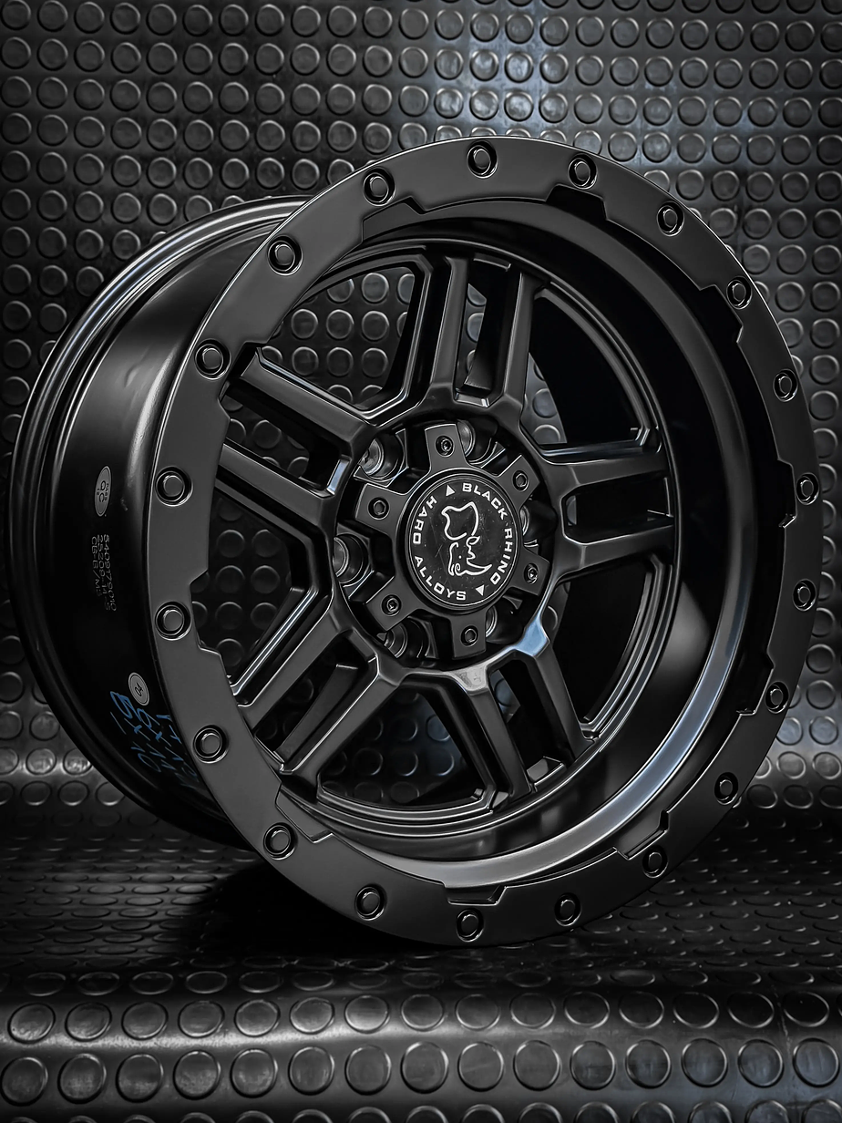 4 llantas 17x9 6x139.7 et -10 blackrhino negro mate  3