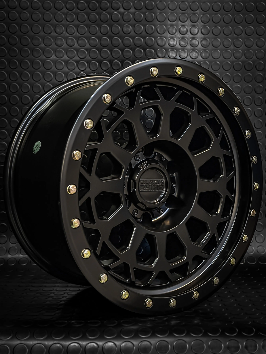 4 Llantas 17x9 6x139.7 ET -12  Black Rhino negro mate estilo beadlock 4