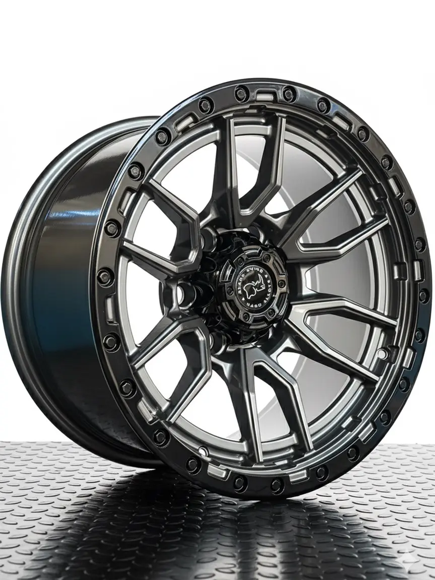 4 Llantas 17x9 6x139.7 Et -12 Blackrhino Gris Gloss 1
