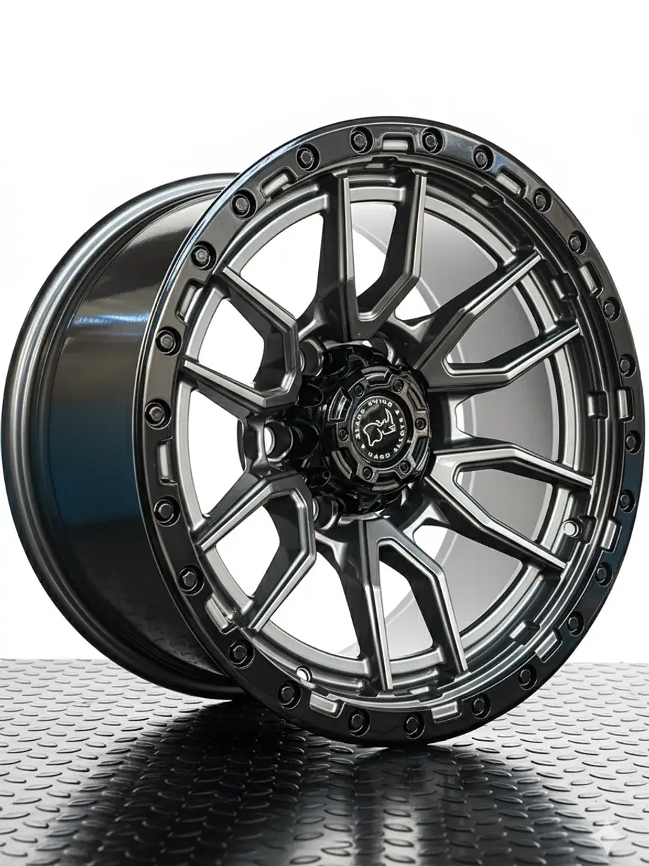 4 Llantas 17x9 6x139.7 Et -12 Blackrhino Gris Gloss 1