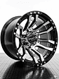 4 Llanta 16x10 6x139.7 ET -44 Negro Gloss + Cromado Drift R - Miniatura 1