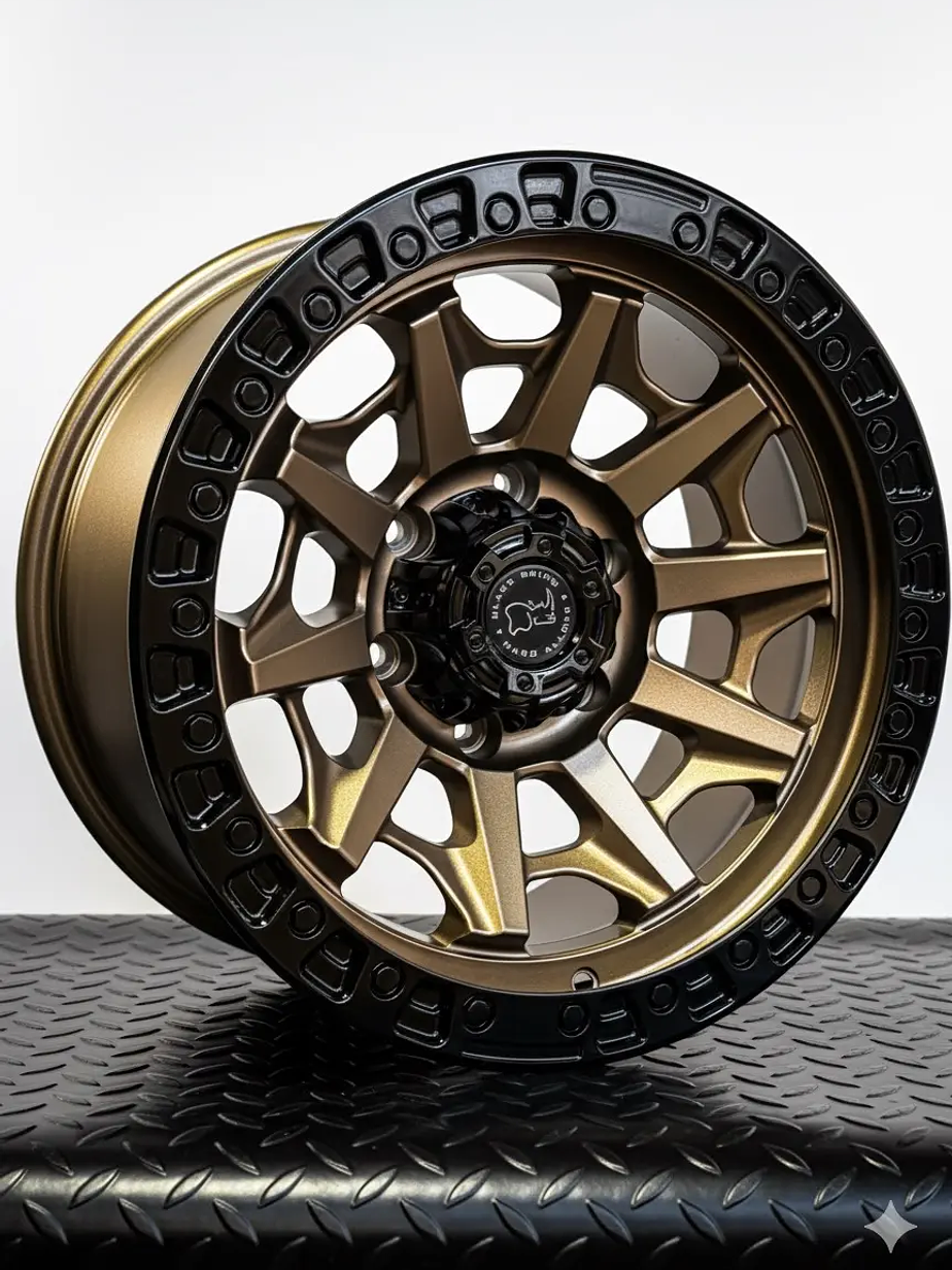4 Llantas 17x9 6x139.7 BlackRhino ET -12 Bronce 1