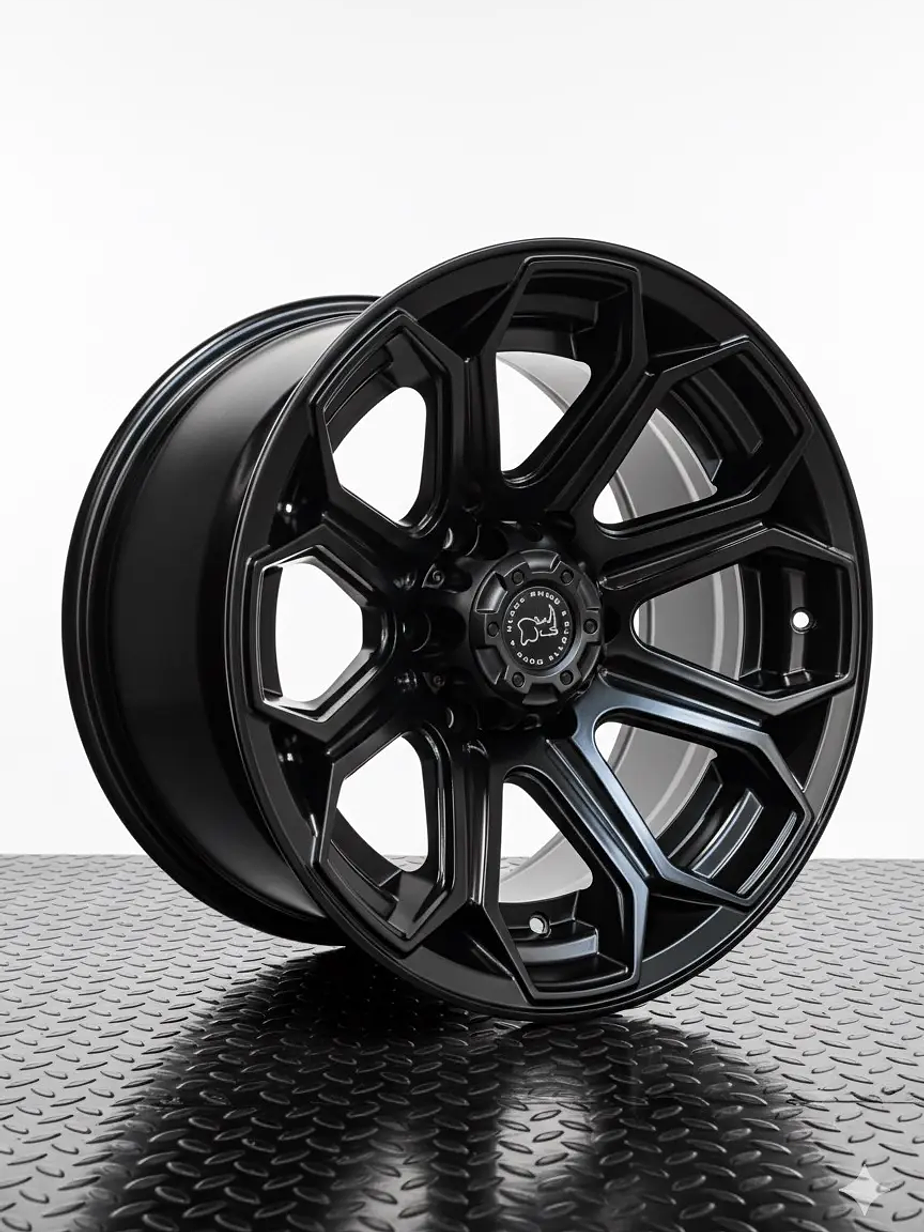 4 Llantas 17x9 6x139.7 BlackRhino ET -12 Negro mate 1