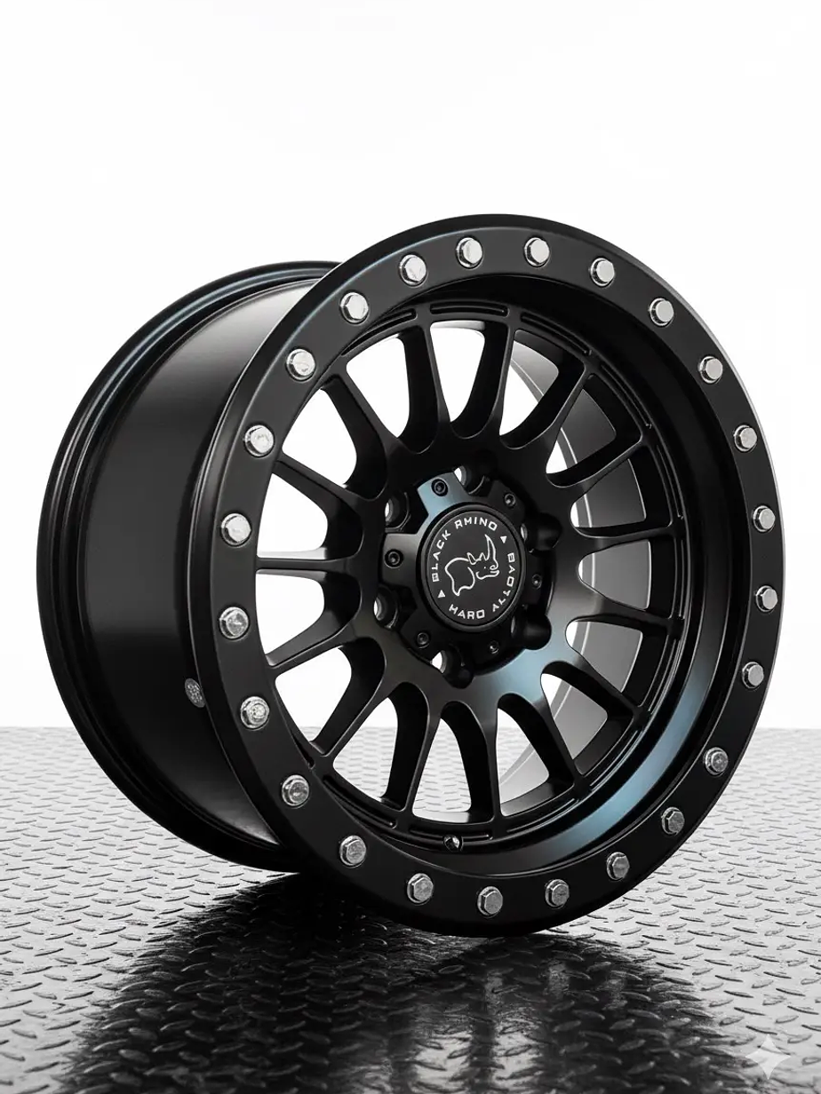 4 Llantas 17x9 6x139.7 ET -25 Black Rhino negro mate  1