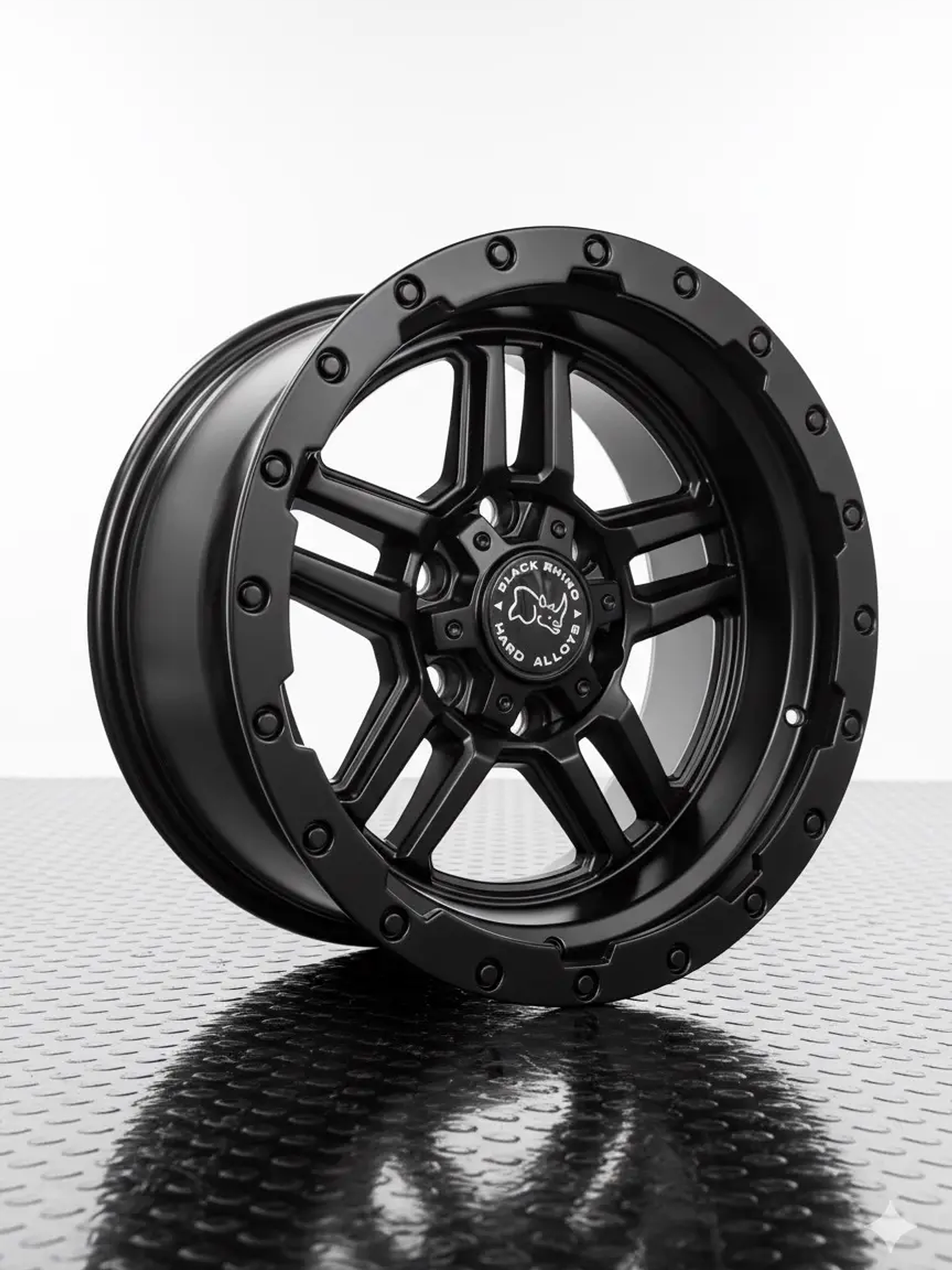 Llantas 17x9 6x114.3 ET = -10 BlackRhino Negro Mate ( SET 4 LLANTAS ) 1