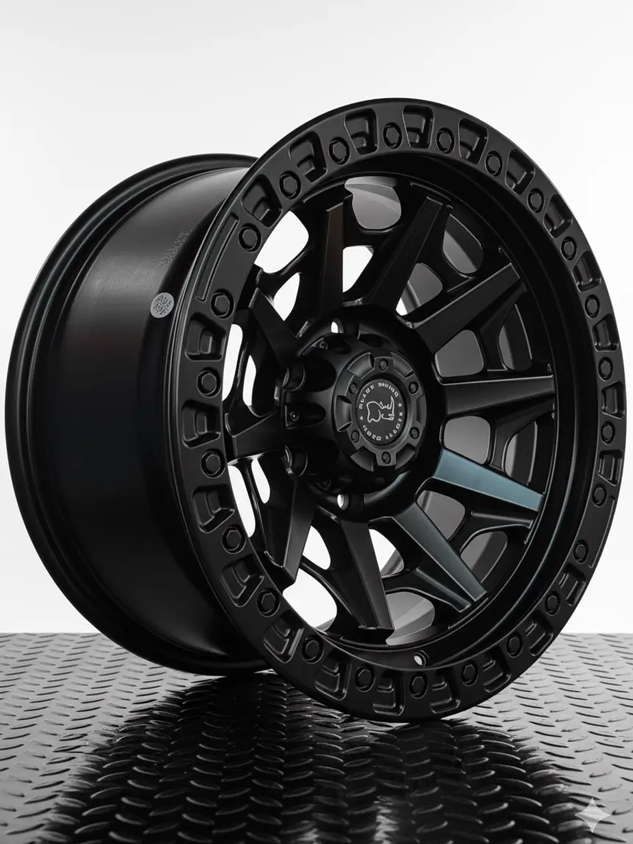 4 Llantas 17x9 6x139.7 Et -12 Blackrhino negro mate 1