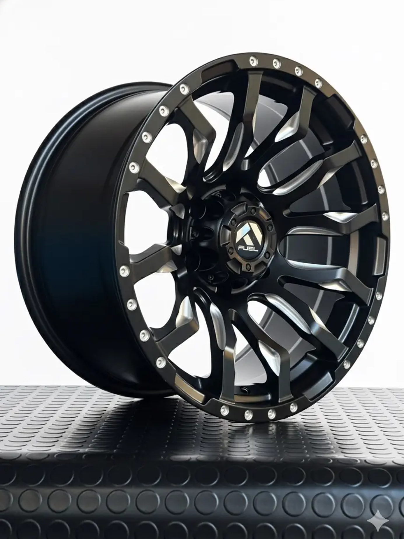4 Llantas 17x9 6x139.7 Et -12 Fuel Negro-Mecanizado 1