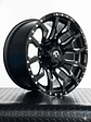 4 Llantas 17x9 6x139.7 Et -12 Fuel Negro-Mecanizado - Miniatura 1