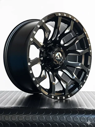 Llantas 17x9 6x114 Et -12 Fuel Negro-Mecanizado ( 4 LLANTAS )