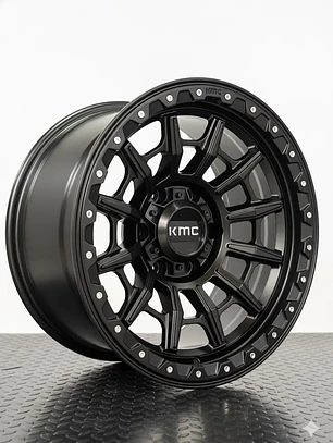 Llantas 17x9 6x139.7 Et-10 negro mate KMC ( 4 LLANTAS )